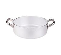 Pentole Agnelli ALMR110620 Sartenes de aluminio profesional de 5 mm, cacerola cilíndrica de baja radiación, 2.5 L