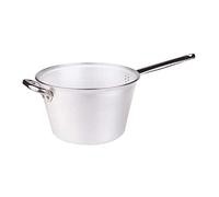 Pentole Agnelli ALMR65B24 - Olla para polenta, de aluminio, con mango de acero inoxidable, plata, 24 cm, 4.5 L