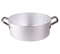 Pentole Agnelli - Cacerola Baja de Aluminio - INOX con 2 Asas
