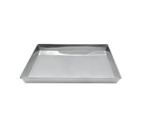 Pentole Agnelli COAL49/355 Bandeja rectangular baja, aluminio, plata, 55 x 38 cm