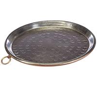 Pentole Agnelli COCU43/330 Pastel cónico de Cobre estañado con Borde, Altura 2 cm, diámetro 30 cm