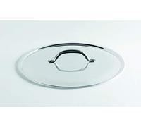 Pentole Agnelli Cubierta Ollas con llanta de Aluminio, con el Puente de Acero Inoxidable, Plata, 28 cm