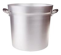 Pentole Agnelli FAMA85BS40 Olla de Tomate de Aluminio con 2 Asas, Tipo Norte, diámetro 40 cm, 50,2 litros, Plata