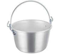 Pentole Agnelli Family Cooking - Caldero de Aluminio con Mango en Arco, Plateado, 30 cm