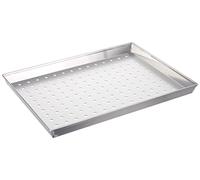 Pentole Agnelli Moldes para Hornear Perforados rectangulares, Diámetro del Agujero 6 mm, aleación de Aluminio 3003, de Plata, 40x30 cm
