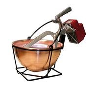 Pentole Agnelli ollas corderos cocu3165 K4,5 caldero con Soporte de Hierro y Motor 16 W, 4.5 L, Cobre, Color Plateado