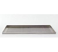 Pentole Agnelli Pastelería y pizza Bandeja rectangular microperforada, orificio de 2 mm de aleación 3003, aluminio, 80 x 60 x 2 cm