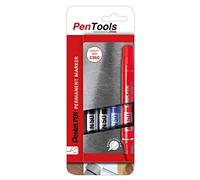 PenTools by Pentel N50 - Rotuladores permanentes (punta redonda robusta de 3,0 mm, 4 unidades), colores surtidos