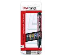 PenTools by Pentel SMW26 Rotuladores de cristal para marcas temporales, borrables en húmedo de superficies lisas, punta biselada (trazo de 1,5 - 4,0 mm), 4 unidades, colores surtidos