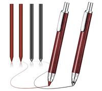 Peowuieu Portaminas de 5,6 mm, 2 lápices mecánicos automáticos de grafito para carpintero, 4 minas de recarga con sacapuntas