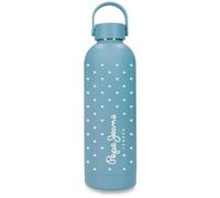 Pepe Jeans Abbey Hearts Botella de Acero Inoxidable Azul con Capacidad para 500ml y Medidas 7 x 23 cms Acero Inoxidable by Joumma Bags