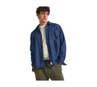 Pepe Jeans - Camisa de Trabajo Clásica de Algodón - Shirts - Hombre - Azul - M -