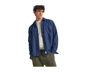 Pepe Jeans - Camisa de Trabajo Clásica de Algodón - Shirts - Hombre - Azul - M -