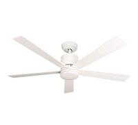 Pepeo GmbH Tibu blanco Ventilador de techo Tibu 132 cm blanco con control remoto e iluminación LED regulable