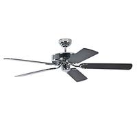 Pepeo Potkuri acero 4260316670106 Ventilador de techo, 58 W, 240 V, negro/rayas negras, 132 cm