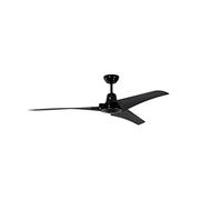 Pepeo Vourdries Ventilador de techo de diseño industrial, negro, diámetro 142cm, con mando a distancia, sin iluminación