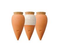 Pepin Mini Oyas - Juego de 3 macetas de terracota de 12 cl, riego automático, color naranja