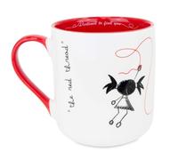 PEPITA VIAJERA Taza cerámica legend the red thread, Diseño con texto en INGLÉS, Regalo original para Parejas, Profesores,Volumen 380 ml para Desayuno,café, Apto microondas y lavavajillas