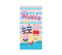 Peppa Pig and George - Toalla para niños, sensación súper Suave, diseño de Ondas, hogar, baño, Playa y Piscina, tamaño único, 70 cm x 140 cm
