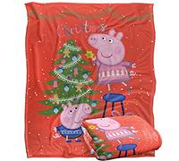 Peppa Pig Blanket, 152 x 127 cm Christmas Fun Silky Touch Super Soft Throw Blanket