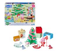Peppa Pig, El Calendario de Adviento de Peppa y Evie, Calendario regresivo numerado para Navidad con 24 sorpresas, Incluye 2 Figuras, Juguetes preescolares, A Partir de 3 años