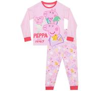 Peppa Pig Pijama Niña, Pijama Chica De Peppa, Evie y George, Pijamas Niña Mangas Largas, Set Pijamas De Invierno, Rosa 6-7 años