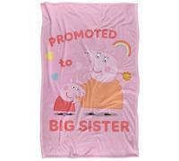 Peppa Pig Promoted To Big Sister Manta súper Suave con Tacto Sedoso - 91 x 147 cm