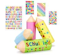 Pequeña bolsa de regalo para niñas y niños, caja de regalo para el inicio del colegio con forma de lápiz