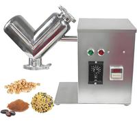 Pequeña máquina mezcladora de polvo seco de 2 L, licuadora de laboratorio de acero inoxidable 304 para alimentos, pigmentos y granos