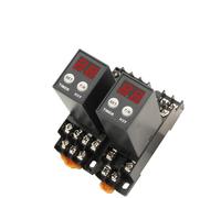 Pequeña pantalla Digital H3Y-2/H3Y-4 relé de tiempo Control de tiempo de ciclo retardador 12V24V220V con enchufe Base PYF08A/14A 1 Uds(DC24V,H3Y-4)