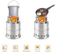 Pequeña parrilla de gas para uso en camping, de 13,5 x 13,5 x 7 cm, ligera y portátil