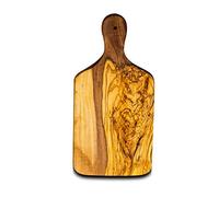 Pequeña tabla de cortar de madera de olivo, aprox. 21 cm, para la cocina, bocadillos, desayuno o decoración de mesa