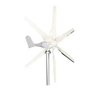 Pequeña turbina eólica de 300W 12V 24V 48V con 6 turbinas eólicas de arranque de baja velocidad del viento de 6 aspas y 2,5 m/s Para uso doméstico(12V)