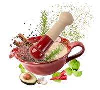 Pequeño Juego De Mortero Y Maja Cuenco triturador manual tradicional de | Cuenco Japonés Para Moler Comida Para Cocina, Cocinar, Hogar, Ajo, Restaurante, Camping