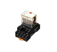 Pequeño relé intermedio de alta potencia RKL4CO-LT Set 10A 14 pies AC 230V/DC 24V con luz LED con botón de prueba de avance lento 1 Uds(RKL4CO730LT SYB14 E)
