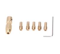 Pequeño taladro eléctrico Colleta Brass 4 Micro de mordazas Juego de chuck para pulir aplicaciones anchas Material de latón Diseño de textura sin deslizamiento para mini