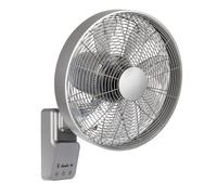 Pequeño Ventilador de Pared Con Control Remoto Airos Eco Diseño Plata 5 De Timer