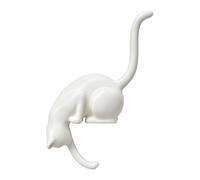 Percha de pared, gancho decorativo para llaves, estante de 6.50 x 3.23 pulgadas con parte trasera adhesiva, organizador resistente, colgador de animales con estilo de dibujos animados, soporte de