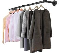 Percha de pared Unyqoos® de hierro, montada en la pared, diseño de tubería industrial, color , 88 cm de ancho, distancia de la pared de 28 cm, capacidad de carga de 50 kg, 1 unidad.