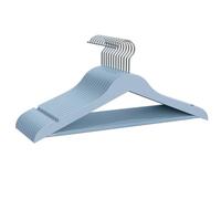 Percha de Resina Azul 45 cm Pack 12 COM-FORT HOUSE | Resina resistente, Muescas antideslizantes, Ligeras, Uso diario