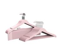 Percha de Resina Rosa 45 cm Pack 48 COM-FORT HOUSE | Resina resistente, Muescas antideslizantes, Ligeras, Uso diario