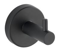 Percha de un gancho de acero inoxidable bosio negro