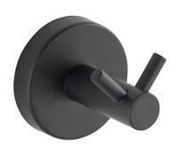Percha doble de acero inoxidable bosio negro