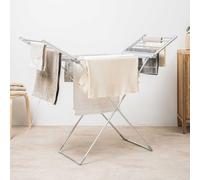 Percha eléctrica plegable para ropa con alas, pantalla táctil, temporizador y control de temperatura. InnovaGoods, modelo Warmmat, 230 W, 20 barras