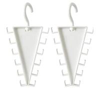 Percha giratoria para accesorios en forma de V, 2 piezas que ahorran | 12 ganchos para ahorrar espacio en la ropa, múltiples perchas para organizar armarios, bufandas, cinturones, bolsas, corbatas
