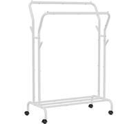 Percha Para Ropa, Estante Para Ropa, Percha Doble Para Colgar, Estructura Metálica Resistente Con Varillas Y Estante, Capacidad Total De 100 Kg