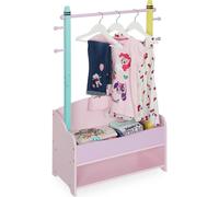 Percha para ropa infantil con estantes
