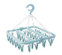 Percha para Ropa Plegable, Tendedero para Ropa Interior, Sujetadores, Bufanda, 32 Clips, Dientes Antideslizantes de Fácil Acceso para Artículos Pequeños, Diseño Liviano para Acampar, Viajar