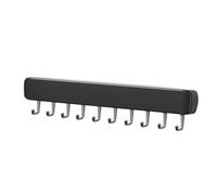 Percha para utensilios de cocina para montaje en pared, ganchos autoadhesivos sin taladrar, organizador ajustable extraíble con muchos ganchos para colgar cubiertos, tazas y cucharas (BK3, 50 x 5)