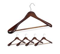 Percha traje perchas anchas 5 kg marrón perchas de traje perchas de madera